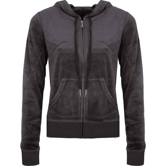 NEW JUICY COUTURE women's pitch robertson hoodie in black - Picture 1 of 2